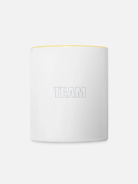 Mma Team - Tasse zweifarbig - Weiß/Gelb