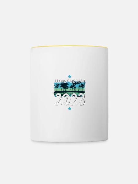 Lloret De Mar 2023 - Tasse zweifarbig - Weiß/Gelb