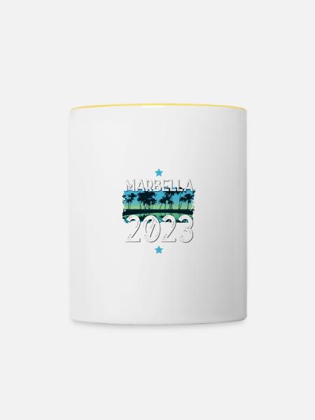 Marbella 2023 - Tasse zweifarbig - Weiß/Gelb