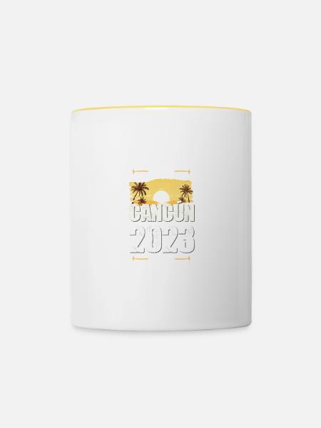 Cancun 2023 - Tasse zweifarbig - Weiß/Gelb