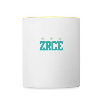 Zrce 2023 - Tasse zweifarbig - Weiß/Gelb - Vorne