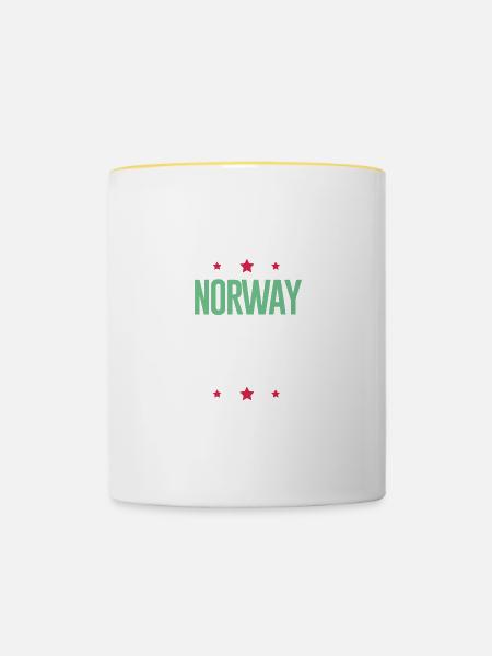 Norway 2023 - Tasse zweifarbig - Weiß/Gelb