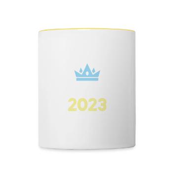 Zrce 2023 Krone - Tasse zweifarbig - Weiß/Gelb - Vorne