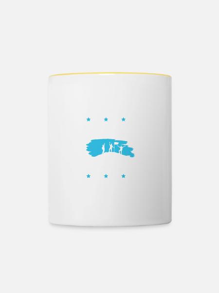 erfolg erfolgreich - Tasse zweifarbig - Weiß/Gelb