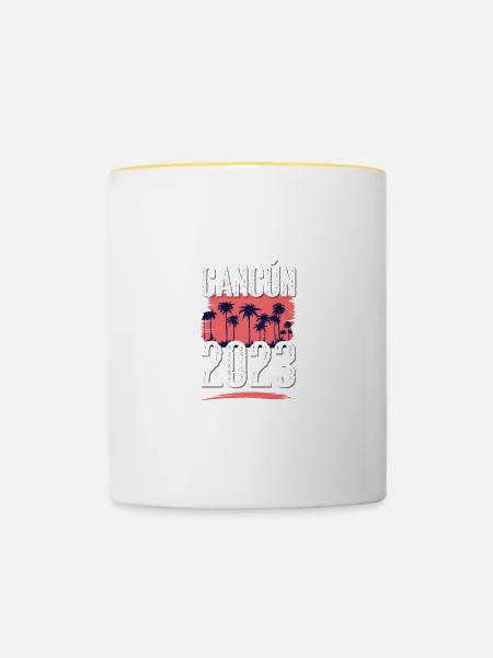 Cancun 2023 - Tasse zweifarbig - Weiß/Gelb
