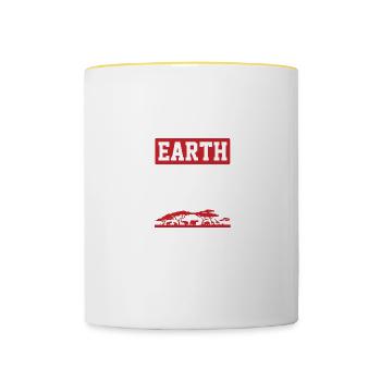 Earth Day Animal Welfare - Contrasting Mug - white/yellow - Front