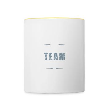 Cricket Team - Tasse zweifarbig - Weiß/Gelb - Vorne