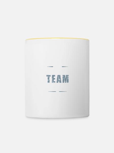 Drinking Team - Tasse zweifarbig - Weiß/Gelb