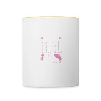 Skate Inline Girls - Mug contrasté - blanc/jaune - Devant