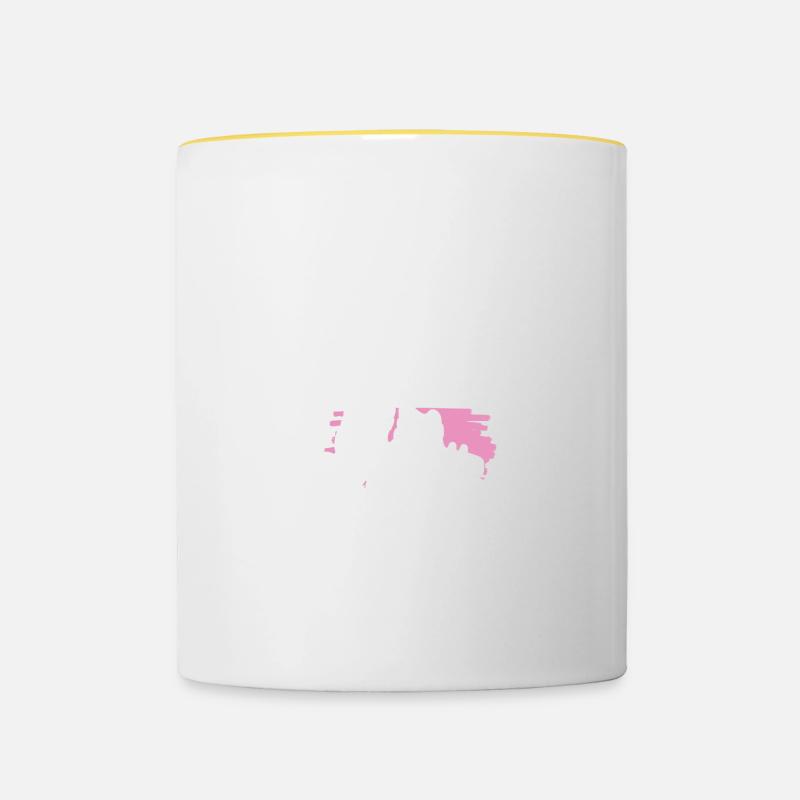 skater inline - Tasse zweifarbig - Weiß/Gelb
