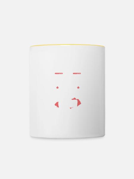 boxer boxen - Tasse zweifarbig - Weiß/Gelb
