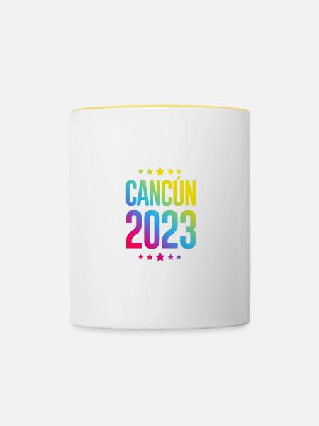 Cancun 2023 - Tasse zweifarbig - Weiß/Gelb