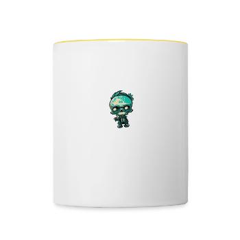 Team Groom Wedding Skeleton - Contrasting Mug - white/yellow - Front