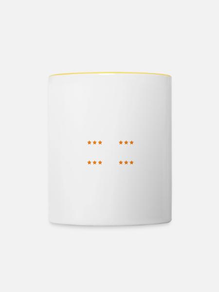 beste freundin - Tasse zweifarbig - Weiß/Gelb