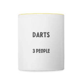 Darts Sport - Contrasting Mug - white/yellow - Front