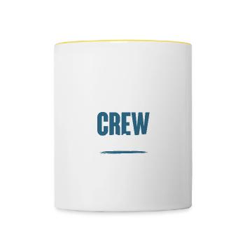 Cycling Crew - Contrasting Mug - white/yellow - Front