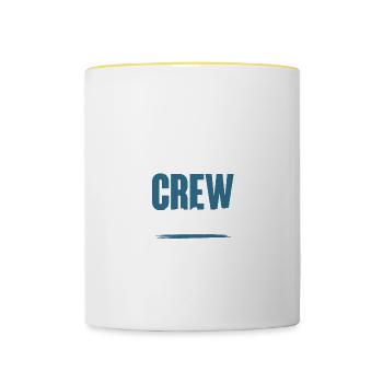 Drinking Crew - Tasse zweifarbig - Weiß/Gelb - Vorne
