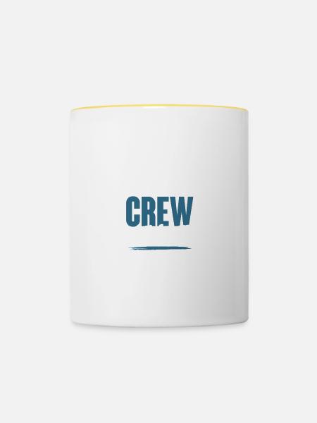 Drinking Crew - Tasse zweifarbig - Weiß/Gelb