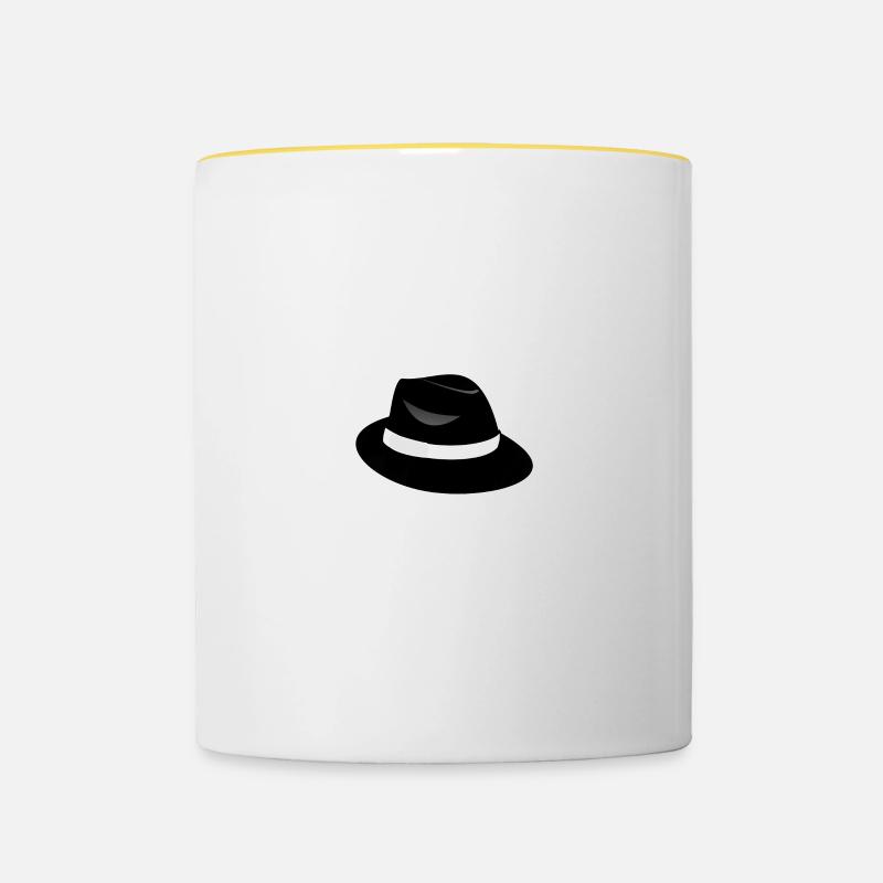 Fedora - Contrasting Mug - white/yellow