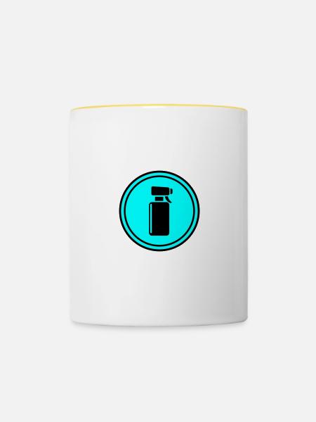 Barber Frisör Kreis - Tasse zweifarbig - Weiß/Gelb