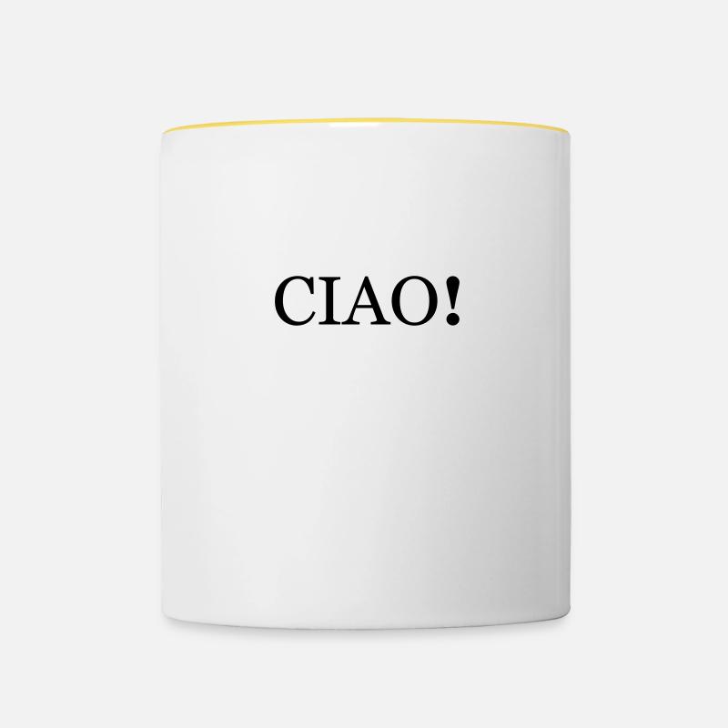 CIAO! - Tasse zweifarbig - Weiß/Gelb