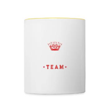 Mma Team - Tasse zweifarbig - Weiß/Gelb - Vorne
