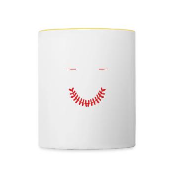 Trader Beruf - Tasse zweifarbig - Weiß/Gelb - Vorne