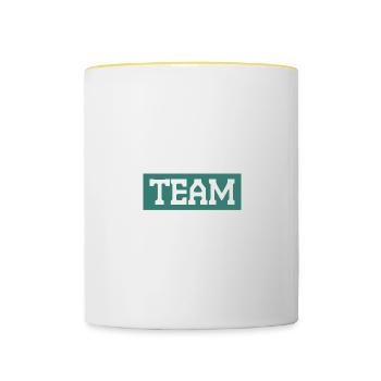 Farming Team - Tasse zweifarbig - Weiß/Gelb - Vorne