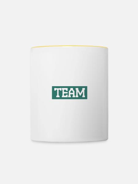 Farming Team - Tasse zweifarbig - Weiß/Gelb