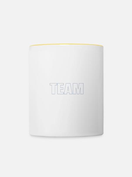 Cooking Team - Tasse zweifarbig - Weiß/Gelb