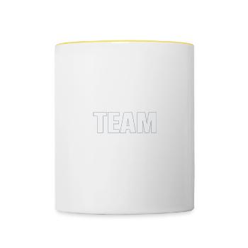 Football Team - Contrasting Mug - white/yellow - Front