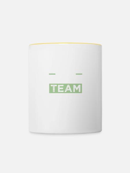 Boxing Team - Tasse zweifarbig - Weiß/Gelb