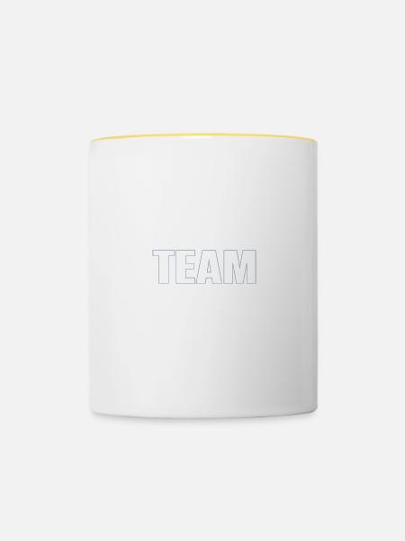 Motorcycle Team - Tasse zweifarbig - Weiß/Gelb