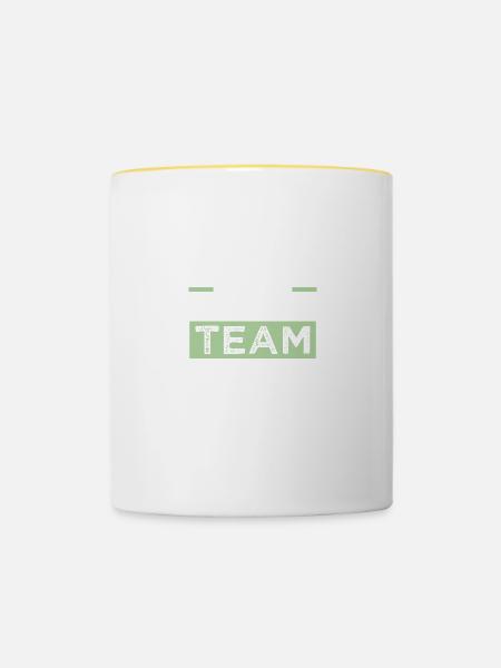 Drinking Team - Tasse zweifarbig - Weiß/Gelb