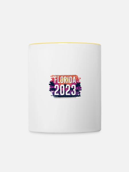 Florida 2023 - Tasse zweifarbig - Weiß/Gelb