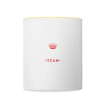 L’équipe des joueurs - Mug contrasté - blanc/jaune - Devant