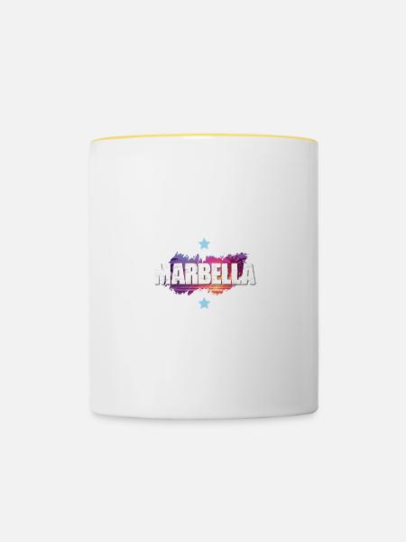 Marbella - Tasse zweifarbig - Weiß/Gelb