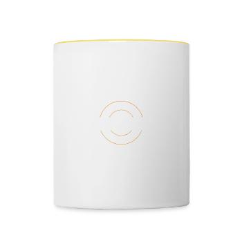 Dachdecker Beruf - Tasse zweifarbig - Weiß/Gelb - Vorne