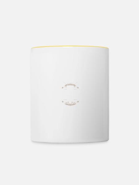 Friseur Beruf - Tasse zweifarbig - Weiß/Gelb