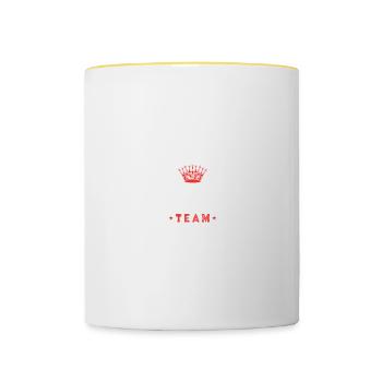 Équipe de cuisine Cuisson Cuisson - Mug contrasté - blanc/jaune - Devant