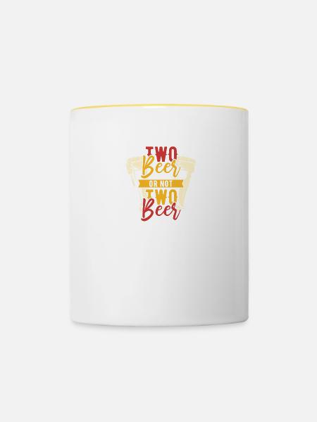 BIER PHILOSOPHIE - Tasse zweifarbig - Weiß/Gelb