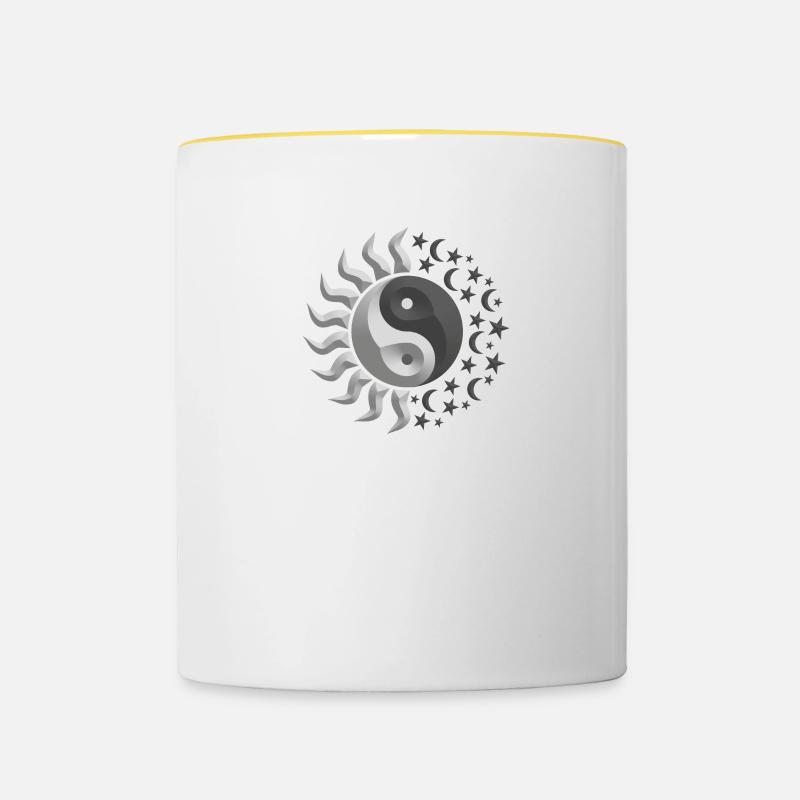 Yin Yang - Contrasting Mug - white/yellow