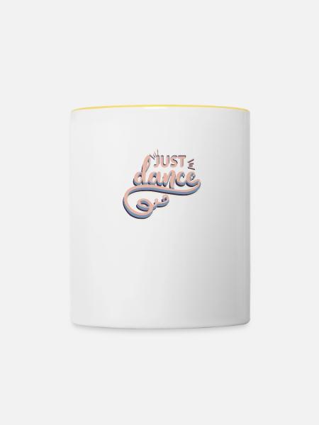 Just Dance! - Tasse zweifarbig - Weiß/Gelb