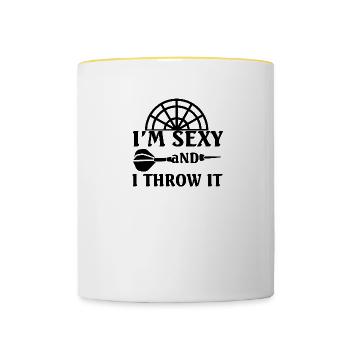 Darts - Contrasting Mug - white/yellow - Front