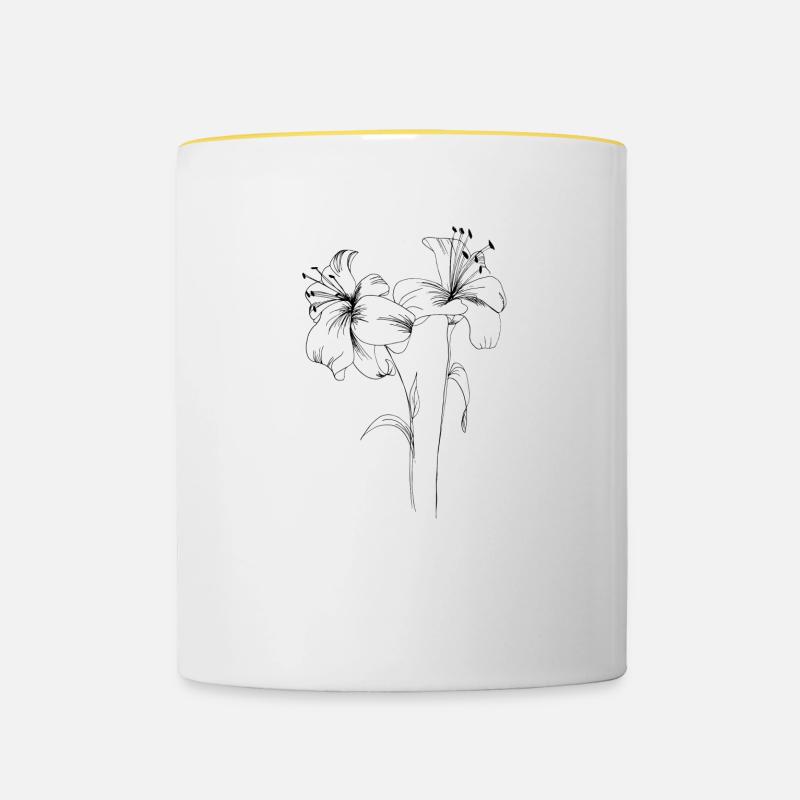 Lily - Contrasting Mug - white/yellow