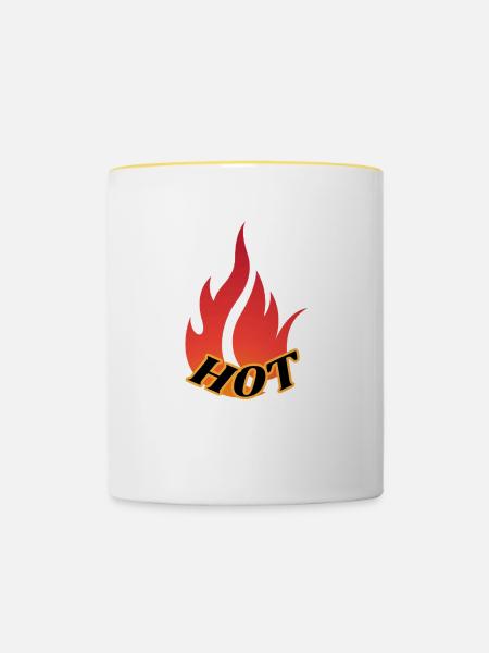 HOT transformed - Tasse zweifarbig - Weiß/Gelb