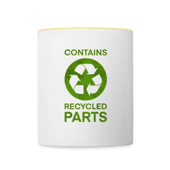 Transplantation Don d’organe de donneur de rein - Mug contrasté - blanc/jaune - Devant