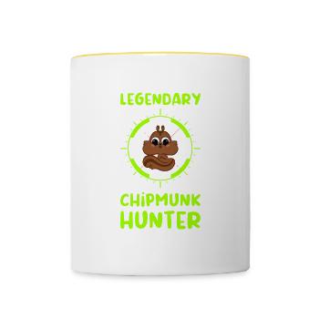 Hunter Squirrel Squirrel Gift - Contrasting Mug - white/yellow - Front