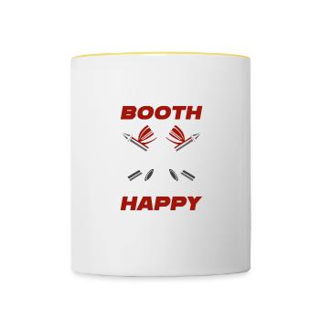 Peintre Voiture Automobile Tuning Cadeau - Mug contrasté - blanc/jaune - Devant