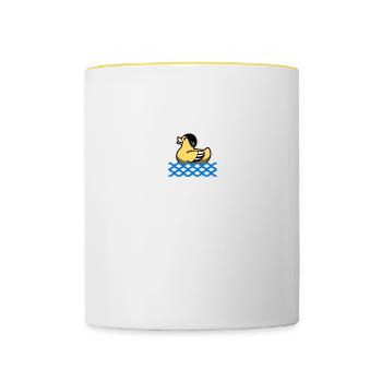 Swimming Saying Funny My Kids Smell Like - Contrasting Mug - white/yellow - Front